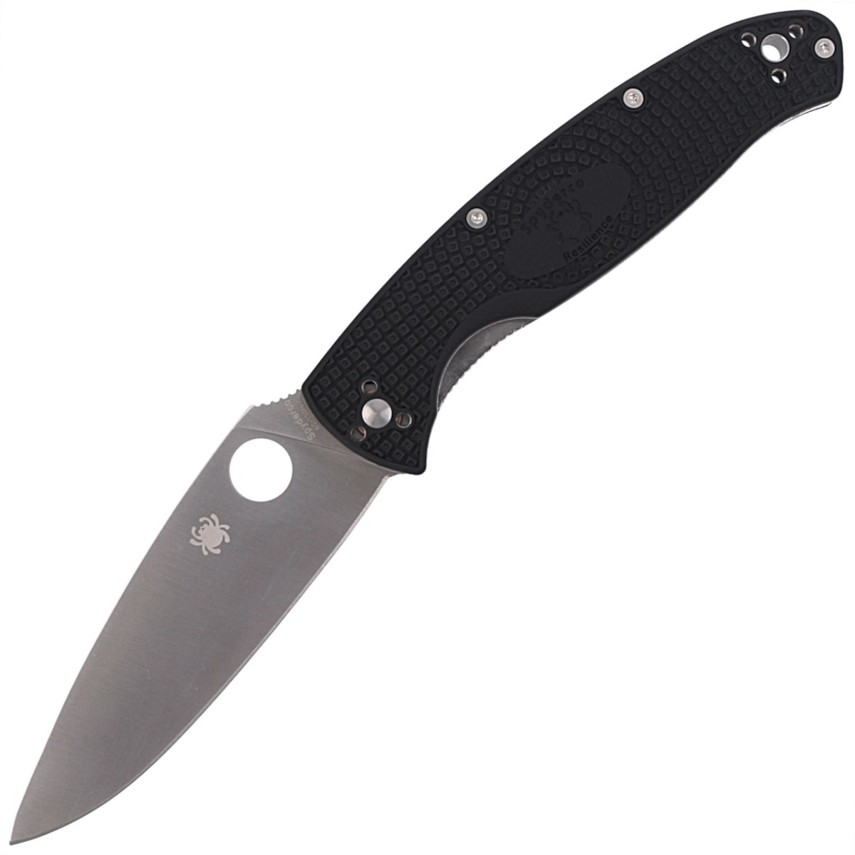 Nóż składany Spyderco Resilience Lightweight Black FRN, Satin 8Cr13MoV by Eric Glesser (C142PBK) 1 Nóż składany Spyderco Resilience Lightweight Black FRN, Satin 8Cr13MoV by Eric Glesser (C142PBK)-1