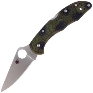 Nóż składany Spyderco Delica 4 FRN Zome Green, Plain VG-10 (C11ZFPGR)-1