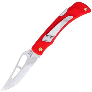 Nóż składany Mikov Crocodile Clip Point Red ABS, Mirror, Klips (243-NH-1/A CLIP/RED)-1