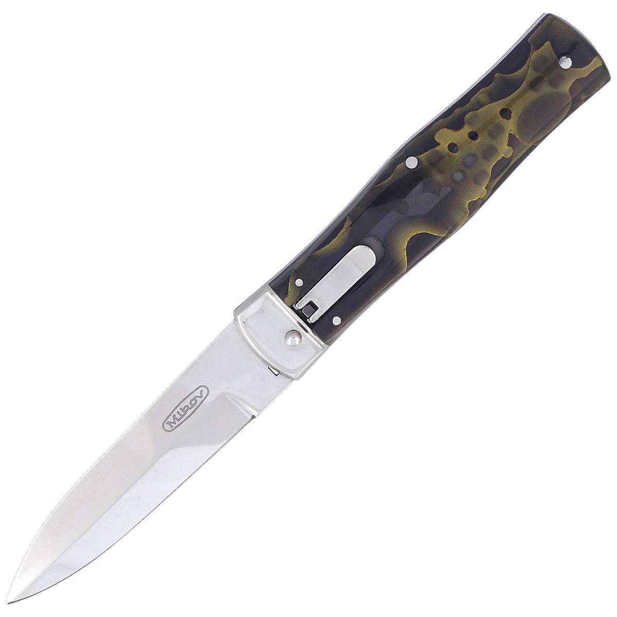 Nóż sprężynowy Mikov Predator Green Raffir, Mirror N690 (241-BRa-1/KP GREEN) 1 Nóż sprężynowy Mikov Predator Green Raffir, Mirror N690 (241-BRa-1/KP GREEN)-1