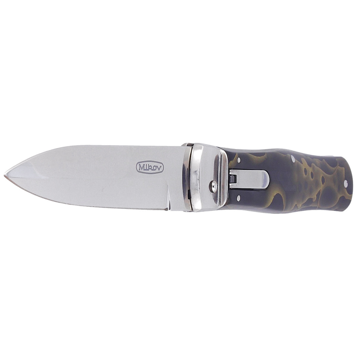 Nóż sprężynowy Mikov Predator Green Raffir, Mirror N690 (241-BRa-1/KP GREEN) 2 Nóż sprężynowy Mikov Predator Green Raffir, Mirror N690 (241-BRa-1/KP GREEN)-2