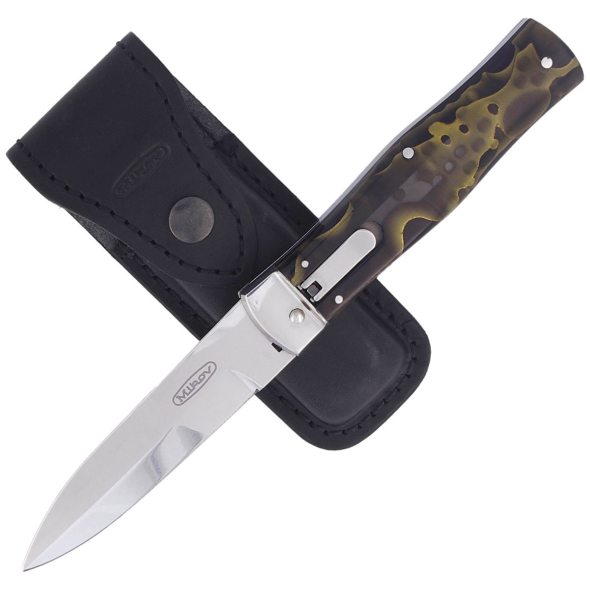 Nóż sprężynowy Mikov Predator Green Raffir, Mirror N690 (241-BRa-1/KP GREEN) 4 Nóż sprężynowy Mikov Predator Green Raffir, Mirror N690 (241-BRa-1/KP GREEN)-4