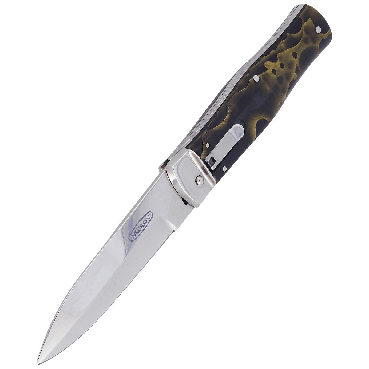 Nóż sprężynowy Mikov Predator Green Raffir, Mirror N690 (241-BRa-1/KP GREEN) 7 Nóż sprężynowy Mikov Predator Green Raffir, Mirror N690 (241-BRa-1/KP GREEN)-7