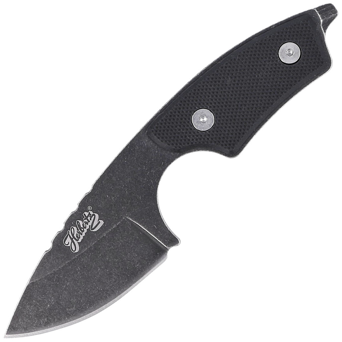 Nóż na szyję Herbertz CJH Neck Knife Black G10, Black Stonewashed 420 (10000345) 1 Nóż na szyję Herbertz CJH Neck Knife Black G10, Black Stonewashed 420 (10000345)-1