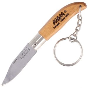 Nóż składany brelok MAM Iberica Mini Light Beech Wood, Inox HW, Satin 420 (2000-LW)-1