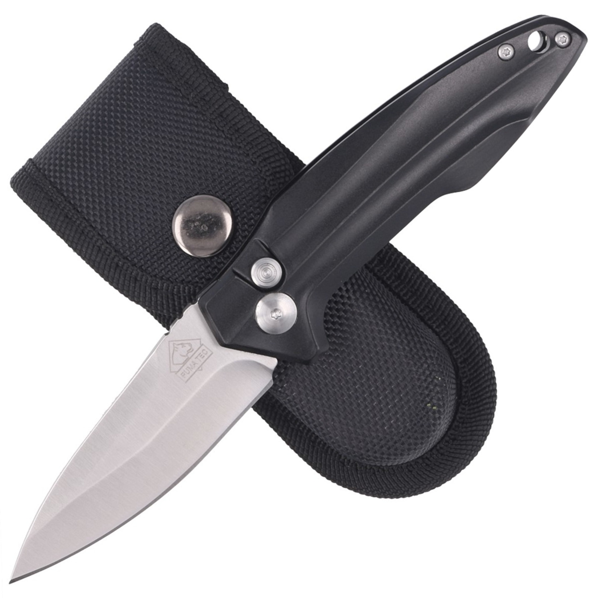 Nóż automatyczny Puma TEC Jumping Black Aluminium, Satin (305211) 2 Nóż automatyczny Puma TEC Jumping Black Aluminium, Satin (305211)-2