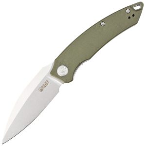 Nóż składany Kubey Knife Leaf Green G10, Bead Blasted AUS-10 by Tiguass (KU333E)-1