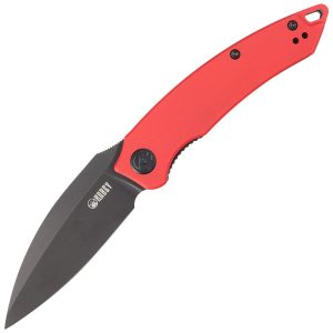 Nóż składany Kubey Knife Leaf Red G10, Black Stonewashed AUS-10 by Tiguass (KU333B)-1