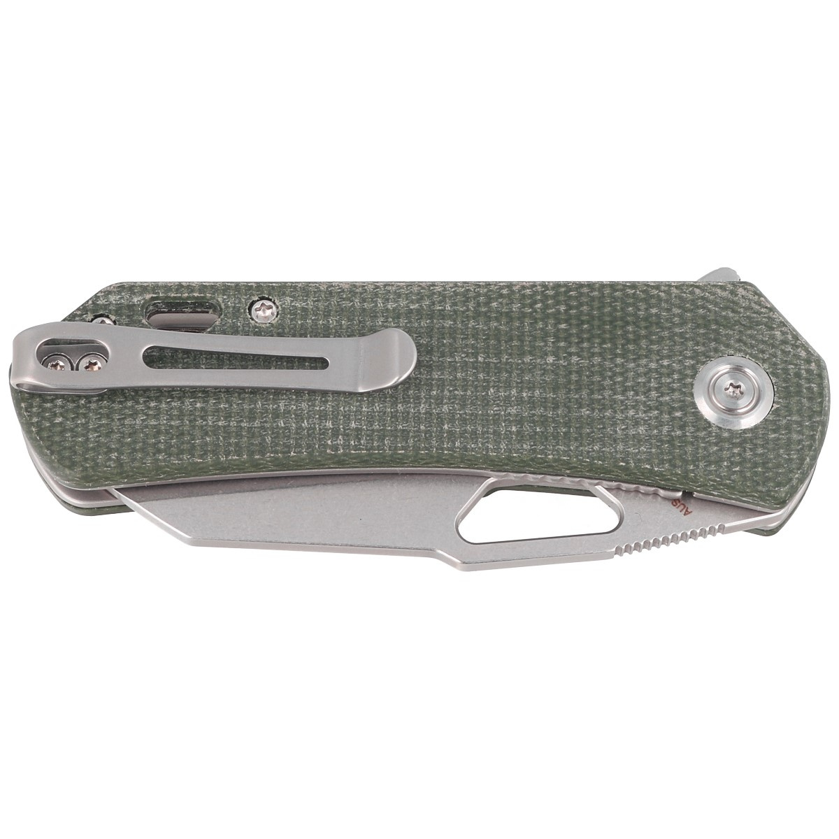 Nóż składany Kubey Knife Duroc Green Micarta, Black Stonewashed AUS-10 by Colin Maisonpierre (KU332L) 2 Nóż składany Kubey Knife Duroc Green Micarta, Black Stonewashed AUS-10 by Colin Maisonpierre (KU332L)-2