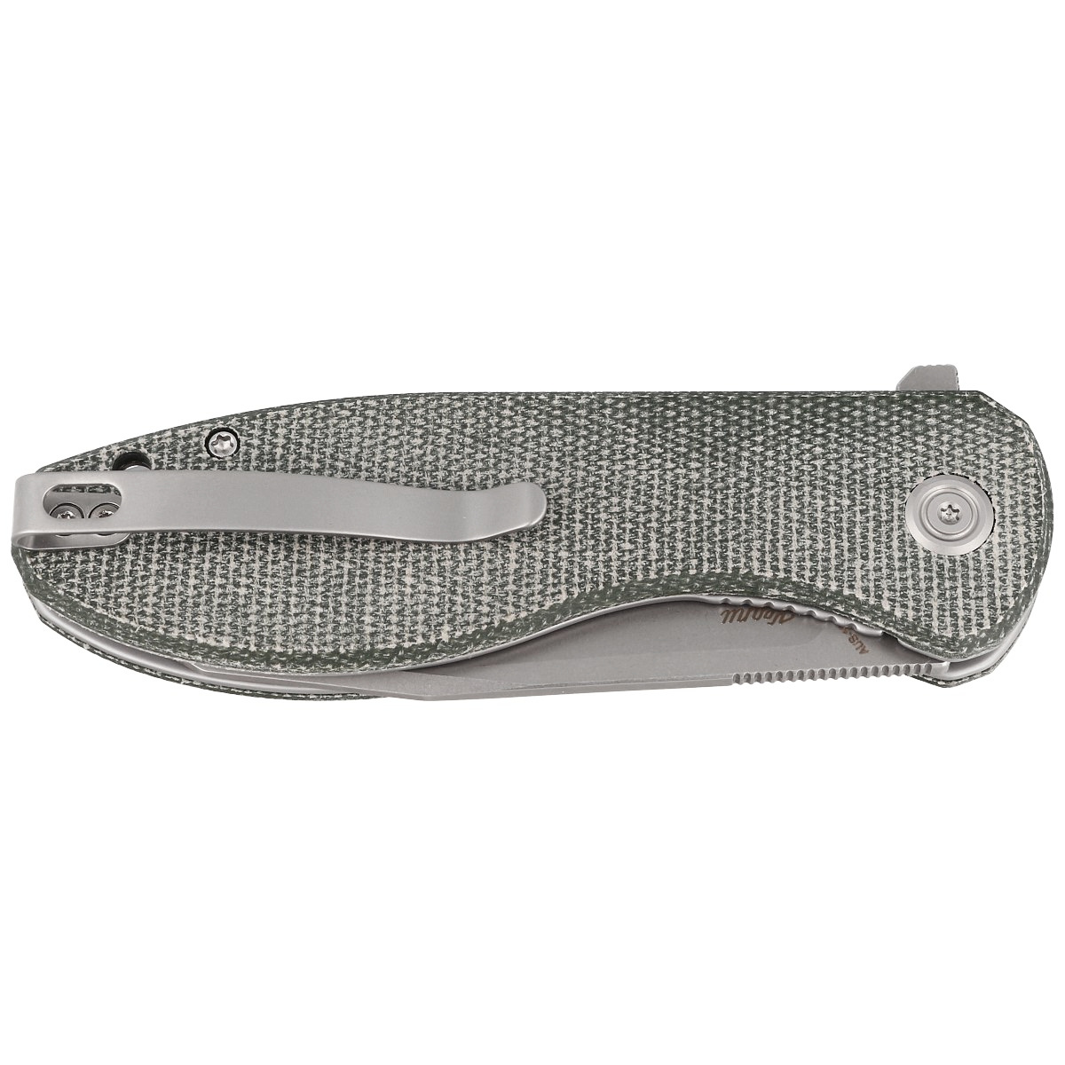 Nóż składany Kubey Knife Master Chief Green Micarta, Bead Blast AUS-10 by Keanu Alfaro (KU358I) 2 Nóż składany Kubey Knife Master Chief Green Micarta, Bead Blast AUS-10 by Keanu Alfaro (KU358I)-2