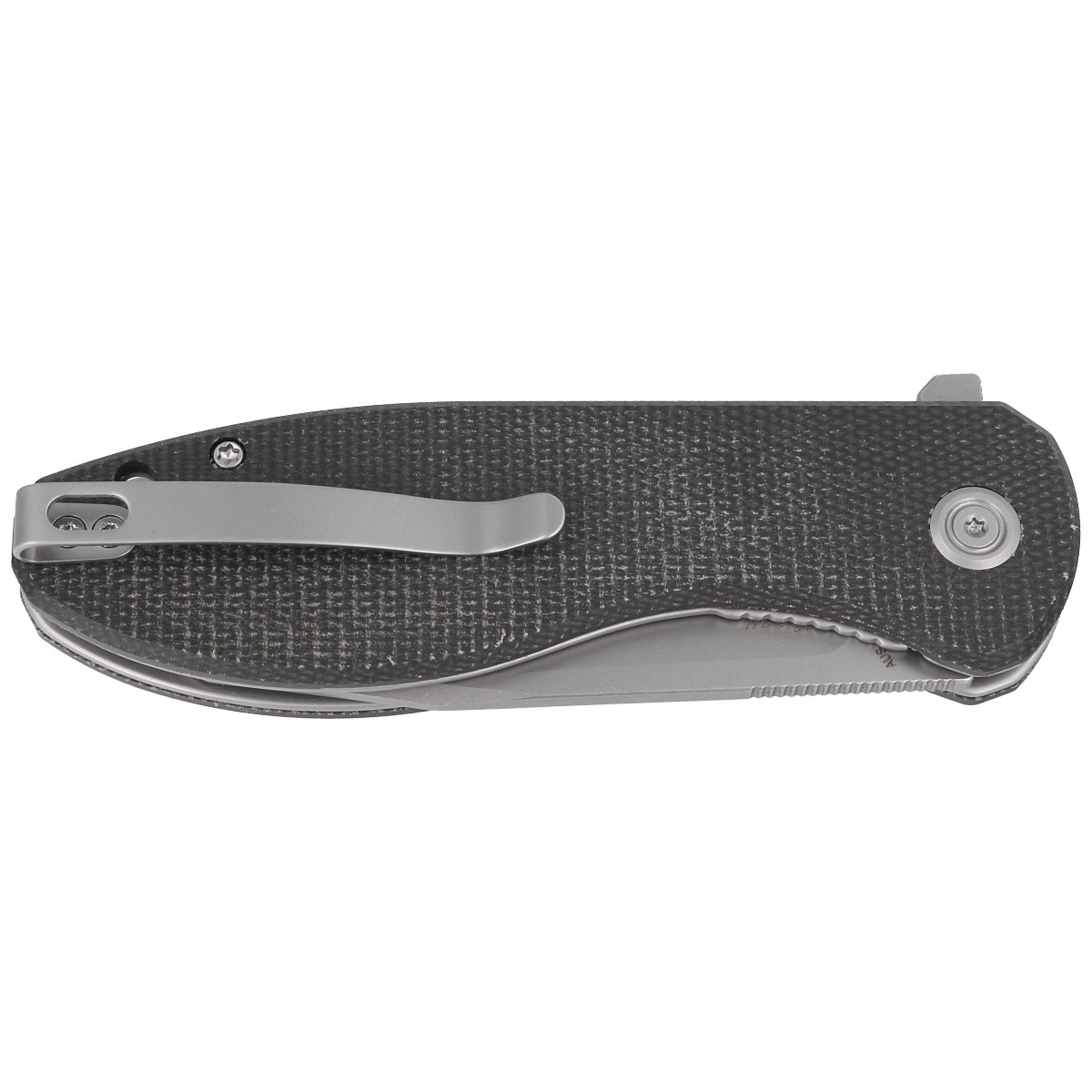 Nóż składany Kubey Knife Master Chief Black Micarta, Bead Blast AUS-10 by Keanu Alfaro (KU358H) 2 Nóż składany Kubey Knife Master Chief Black Micarta, Bead Blast AUS-10 by Keanu Alfaro (KU358H)-2