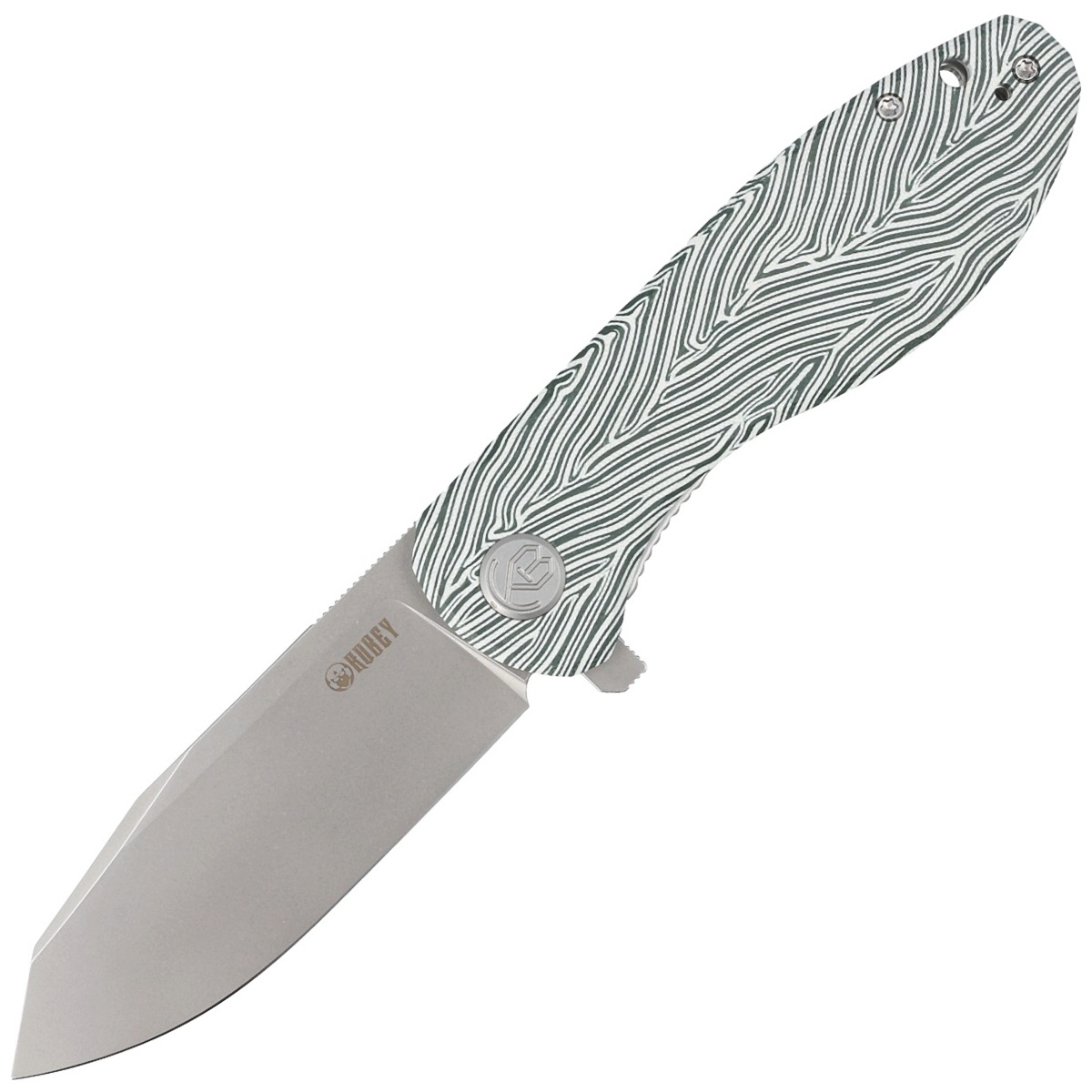 Nóż składany Kubey Knife Master Chief White Green G10, Bead Blast AUS-10 by Keanu Alfaro (KU358B) 1 Nóż składany Kubey Knife Master Chief White Green G10, Bead Blast AUS-10 by Keanu Alfaro (KU358B)-1