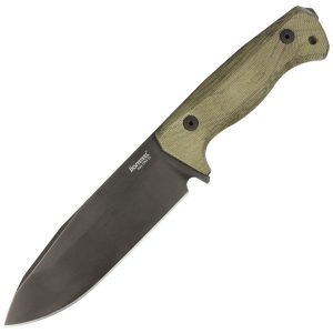 Nóż LionSteel Green Canvas Micarta, Old Black CPM 3V by Molletta (T6B 3V CVG)-1