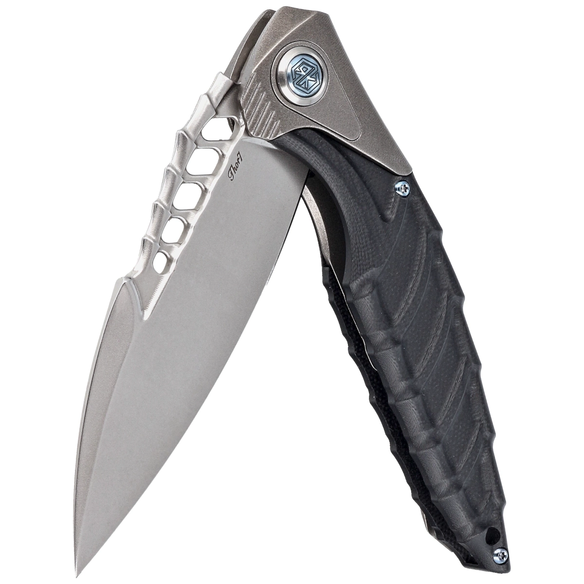 Nóż składany RikeKnife Thor 7 Integral Titanium/Black G10, Satin 154CM (RK-THOR7-B) 3 Nóż składany RikeKnife Thor 7 Integral Titanium/Black G10, Satin 154CM (RK-THOR7-B)-3