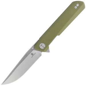 Nóż składany Bestechman Dundee OD Green G10, Stonewashed / Satin D2 by Ostap Hel (BMK01B)-1