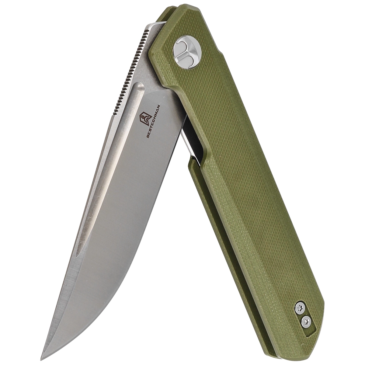 Nóż składany Bestechman Dundee OD Green G10, Stonewashed / Satin D2 by Ostap Hel (BMK01B) 3 Nóż składany Bestechman Dundee OD Green G10, Stonewashed / Satin D2 by Ostap Hel (BMK01B)-3