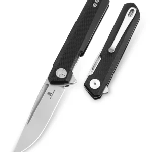 Nóż składany Bestechman Mini Dundee Black G10, Stonewashed / Satin D2 by Ostap Hel (BMK03A)-1