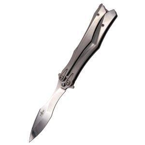 Nóż motylkowy Third Decor Habitat Balisong Chrome Stainless Steel, Chrome 420 (K2818CR)-1
