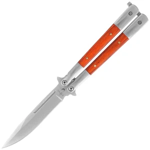 Nóż motylkowy Third Decor Habitat Balisong Palisander Wood/Stainless Steel, Satin 420 (K2095)-1