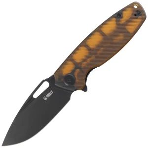 Nóż składany Kubey Tityus Ultem, Black Stonewashed D2 (KU322M)-1