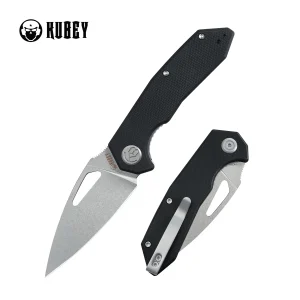 Nóż składany Kubey Coeus KU122U Black G10, Stonewashed 14C28N-1
