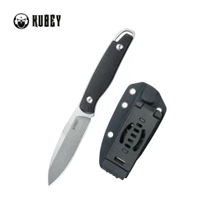 Nóż Kubey Dust Devil Black Micarta, Beadblasted 14C28N by K.C. Spiron (KU357A)-1