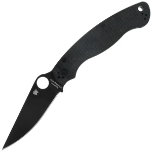 Nóż składany Spyderco Military 2 Salt Black G10, Black DLC MagnaCut by Sal, Eric Glesser (C36GMCBKP2)-1