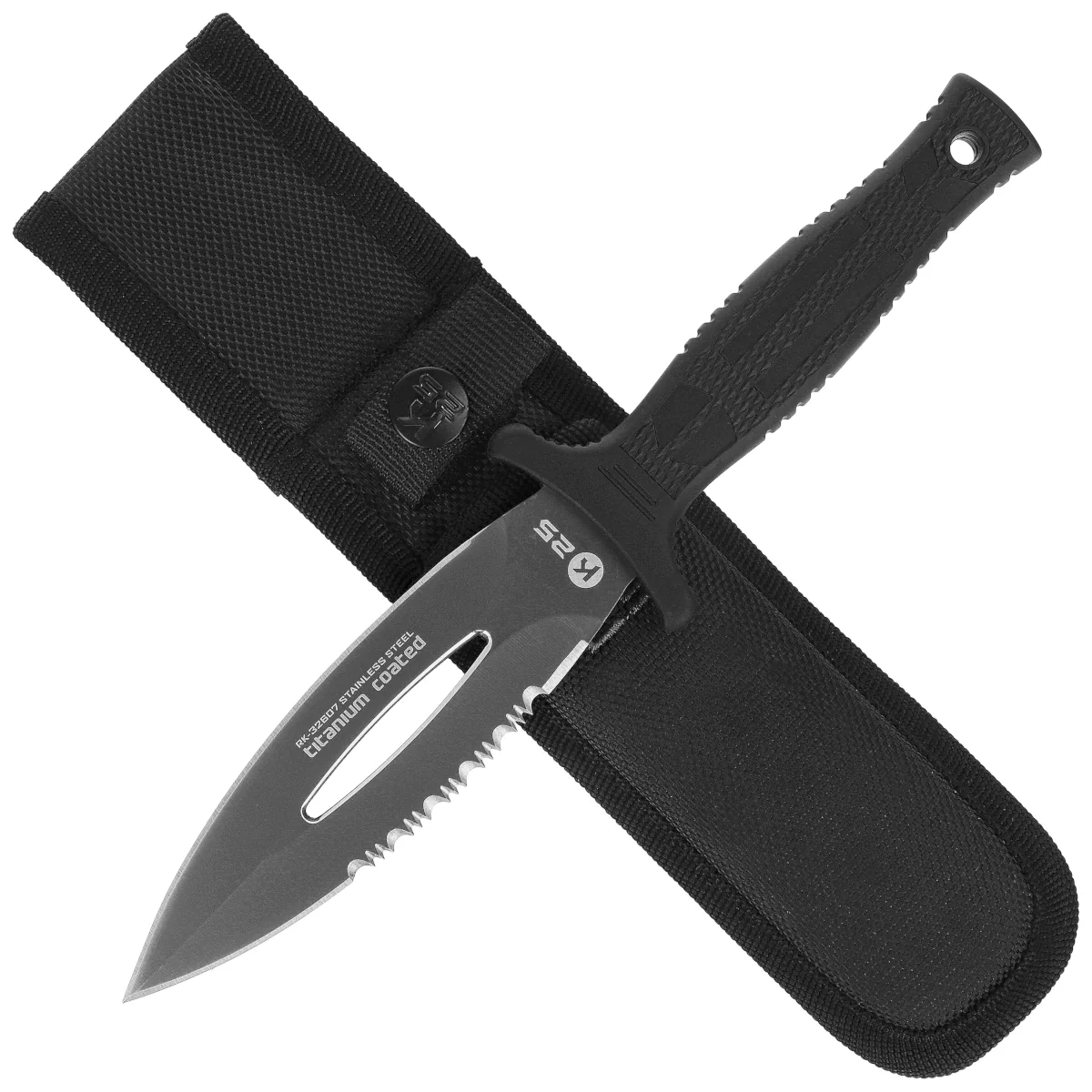 Nóż K25 RK-32607 Boot Knife Rubber Black, Titanium 7Cr17Mov 2 Nóż K25 RK-32607 Boot Knife Rubber Black, Titanium 7Cr17Mov-2