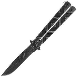 Nóż składany motylek Martinez Albainox Balisong Gray Stone Steel, Gray Stonewashed 3Cr13MoV (02105)-1