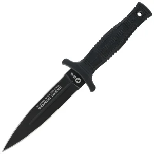 Nóż boot K25 RK-31699 Black Rubber, Black Titanium 7Cr17Mov-1