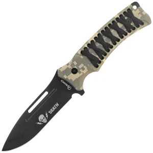 Nóż Martinez Albainox 32795 ABS Camo/Black Stringing, Black 3Cr13Mov-1