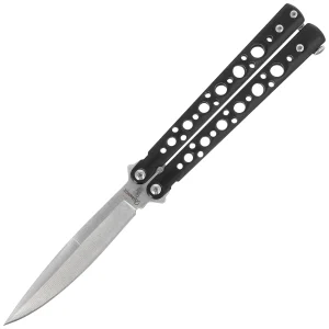Nóż motylek Martinez Albainox Balisong Black Steel, Satin 3Cr13Mov (02213)-1