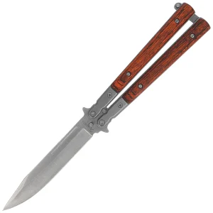 Nóż motylek Martinez Albainox Balisong Red Micarta, Satin 3Cr13Mov (02071)-1