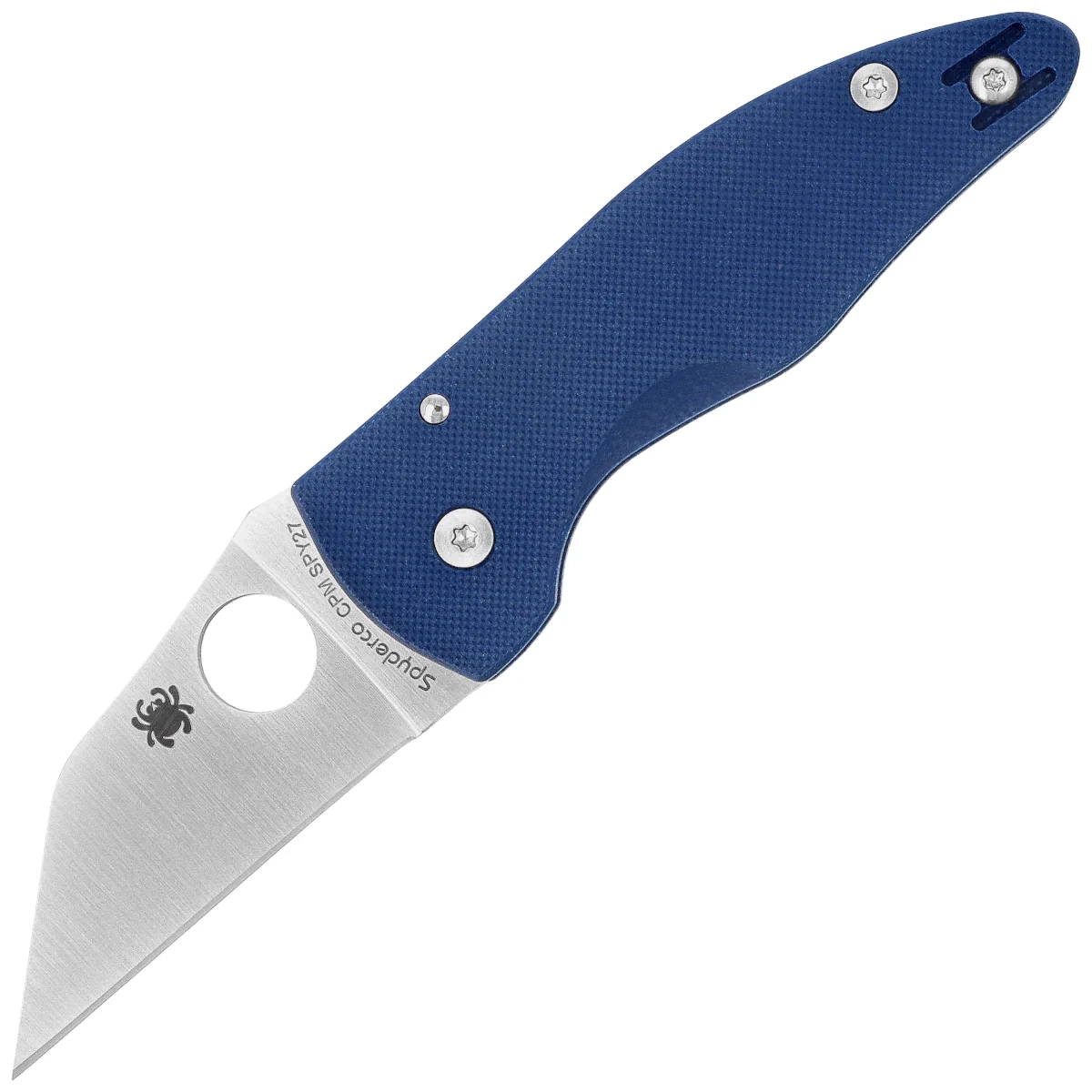 Nóż składany Spyderco MicroJimbo Cobalt Blue G10, Satin CPM SPY27 by Michael Janich (C264GPCBL) 1 Nóż składany Spyderco MicroJimbo Cobalt Blue G10, Satin CPM SPY27 by Michael Janich (C264GPCBL)-1