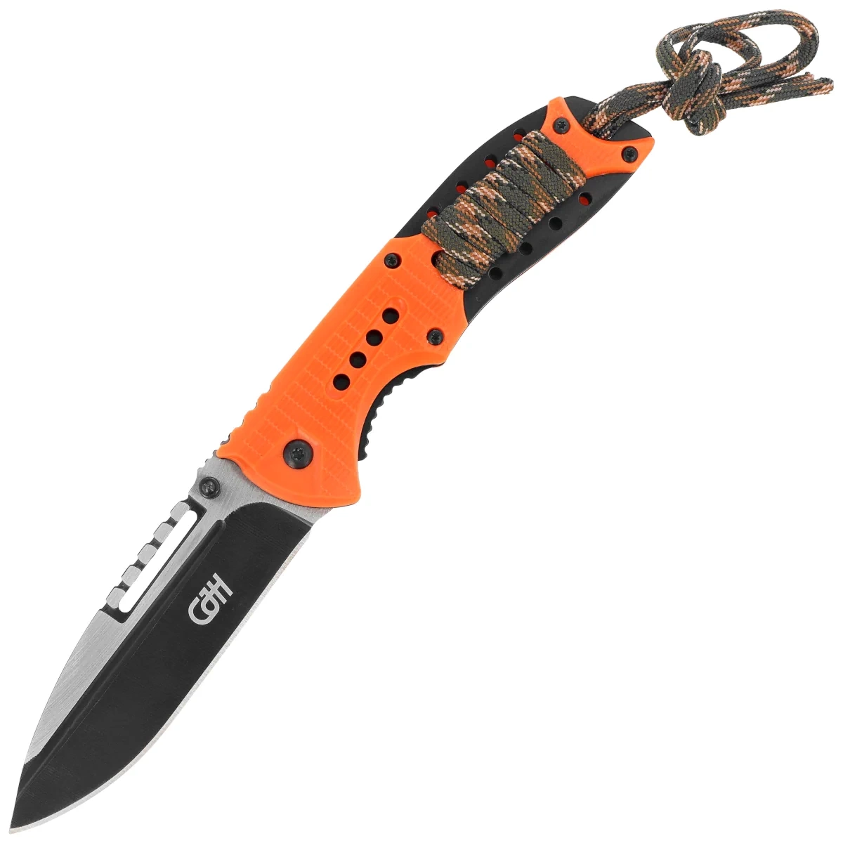 Nóż składany Herbertz CJH Orange Plastic/Paracord, Black 420 (10000356) 1 Nóż składany Herbertz CJH Orange Plastic/Paracord, Black 420 (10000356)-1