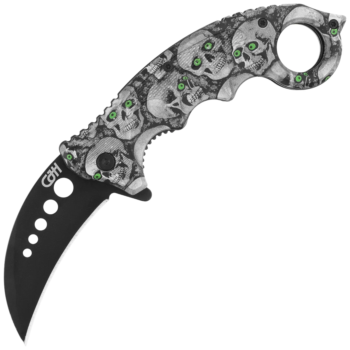 Nóż składany Herbertz CJH Karambit Skulls ABS, Black 420 (ART000137) 1 Nóż składany Herbertz CJH Karambit Skulls ABS, Black 420 (ART000137)-1