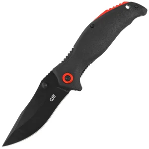 Nóż składany Herbertz CJH Black Fiberglass, Red HW, Black 420 (ART000402)-1