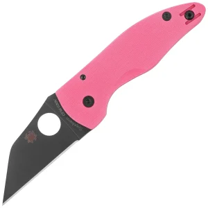 Nóż składany Spyderco MicroJimbo Sprint Run Pink G10, Black DLC CPM S30V by Michael Janich (C264GPNBKP)-1