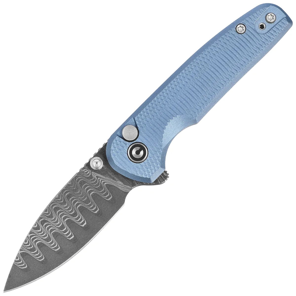 Nóż składany Civivi Mini Shakan Blue Aluminium, Damascus (C20052F-DS1) 1 Nóż składany Civivi Mini Shakan Blue Aluminium, Damascus (C20052F-DS1)-1