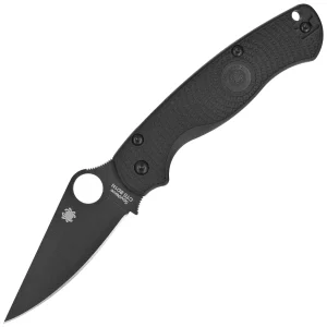 Nóż składany Spyderco Para Military 2 Lightweight Black FRN, Black DLC CTS BD1N by Sal, Eric Glesser (C81PBBK2)-1