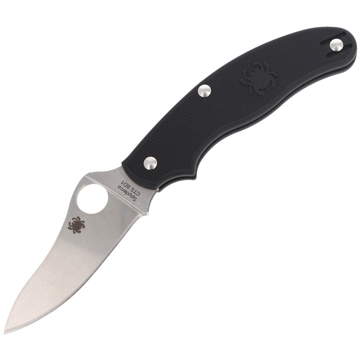 Nóż składany Spyderco UK Penknife Drop Point Black FRN, Satin CTS BD1N by Sal Glesser (C94PBK3) 1 Nóż składany Spyderco UK Penknife Drop Point Black FRN, Satin CTS BD1N by Sal Glesser (C94PBK3)-1