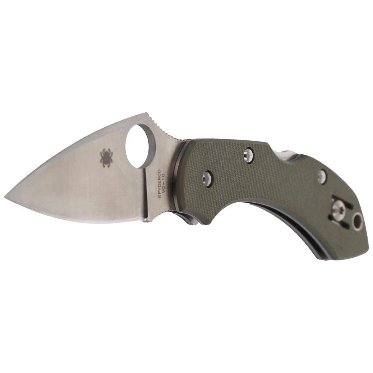 Nóż składany Spyderco Dragonfly Folige Green G-10, Satin Plain V-10 (C28GPFG) 2 Nóż składany Spyderco Dragonfly Folige Green G-10, Satin Plain V-10 (C28GPFG)-2