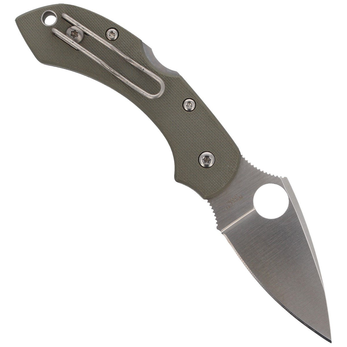 Nóż składany Spyderco Dragonfly Folige Green G-10, Satin Plain V-10 (C28GPFG) 3 Nóż składany Spyderco Dragonfly Folige Green G-10, Satin Plain V-10 (C28GPFG)-3