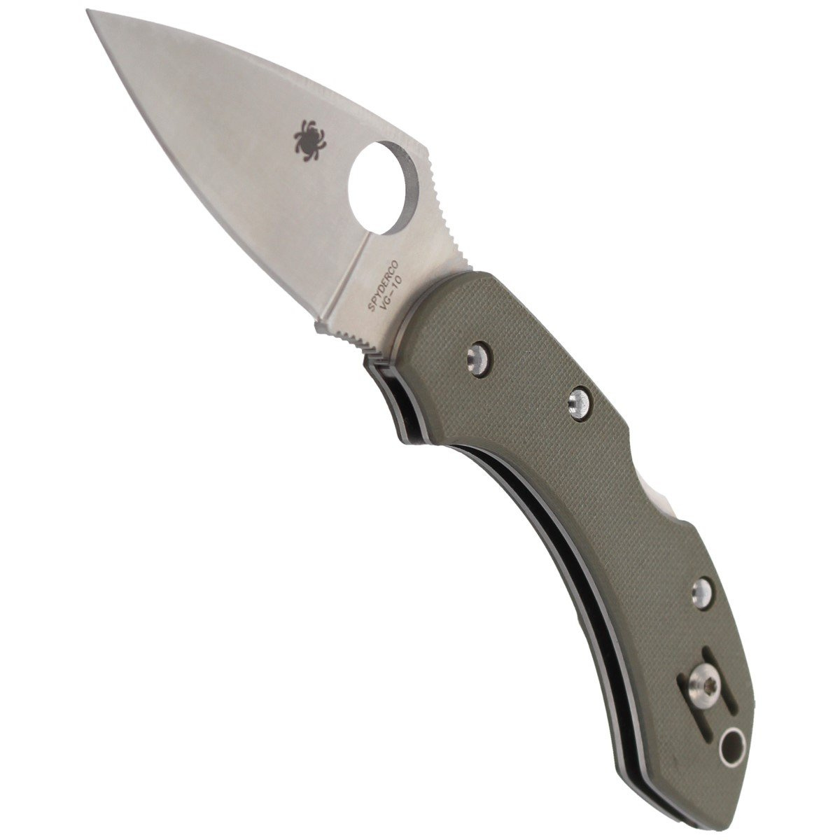 Nóż składany Spyderco Dragonfly Folige Green G-10, Satin Plain V-10 (C28GPFG) 4 Nóż składany Spyderco Dragonfly Folige Green G-10, Satin Plain V-10 (C28GPFG)-4
