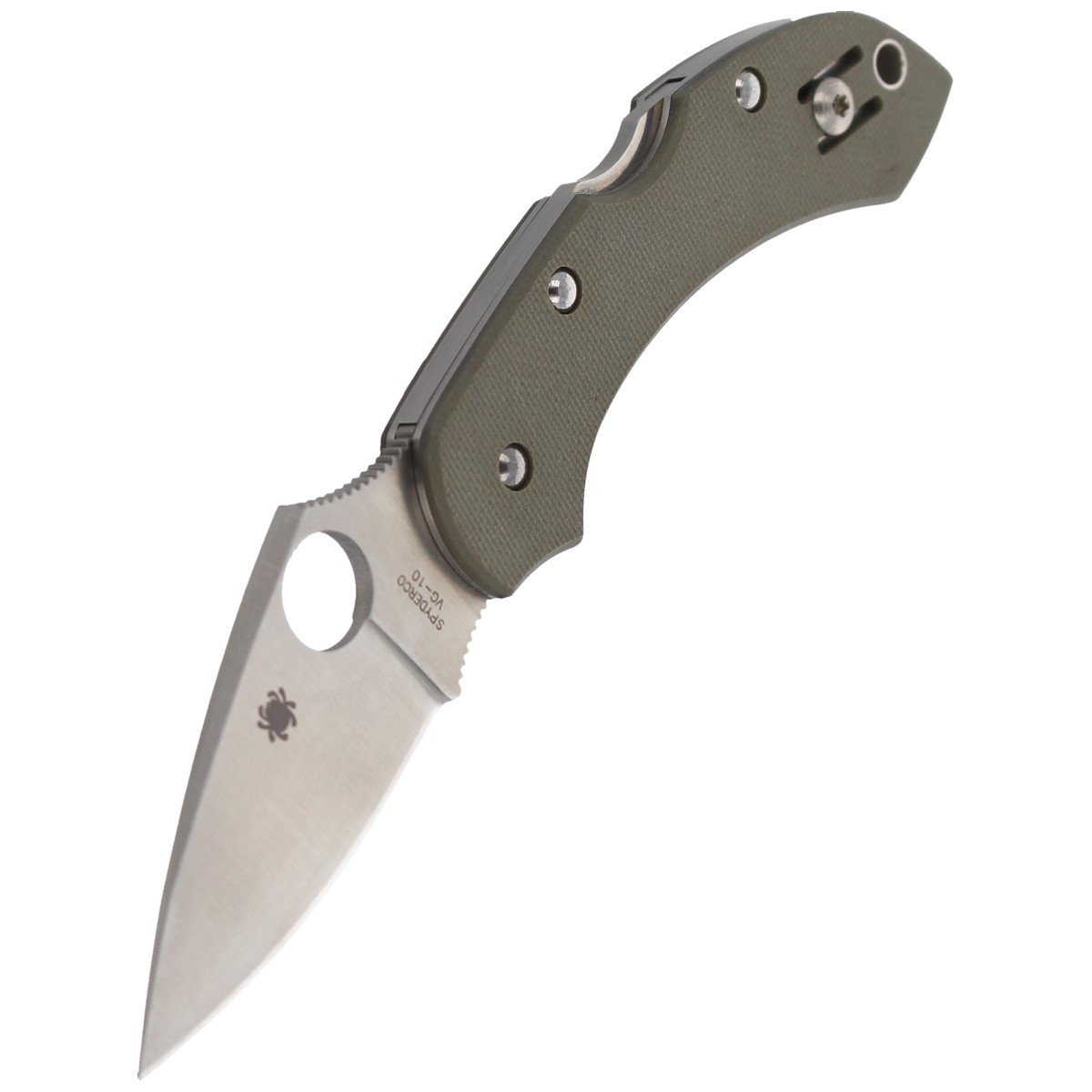 Nóż składany Spyderco Dragonfly Folige Green G-10, Satin Plain V-10 (C28GPFG) 5 Nóż składany Spyderco Dragonfly Folige Green G-10, Satin Plain V-10 (C28GPFG)-5