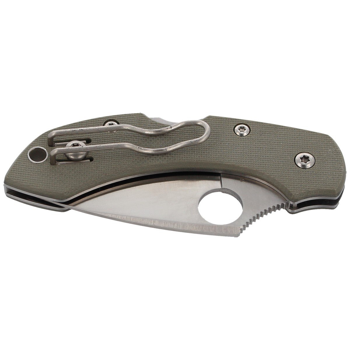 Nóż składany Spyderco Dragonfly Folige Green G-10, Satin Plain V-10 (C28GPFG) 6 Nóż składany Spyderco Dragonfly Folige Green G-10, Satin Plain V-10 (C28GPFG)-6