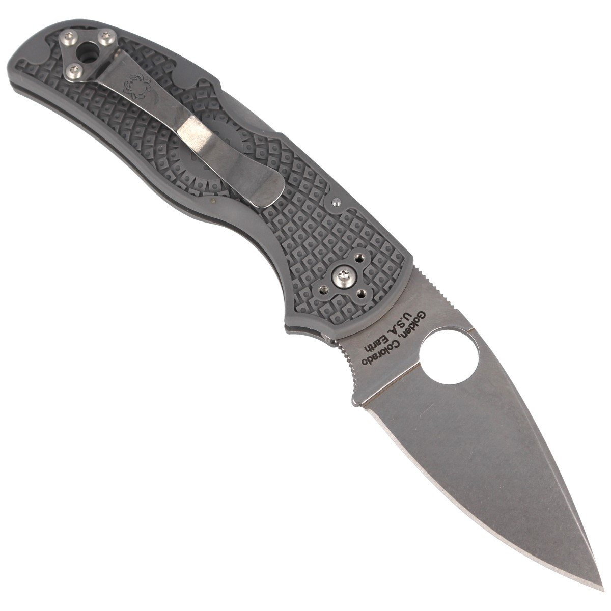 Nóż składany Spyderco Native 5 Lightweight Gray FRN, Satin Maxamet by Sal Glesser (C41PGY5) 3 Nóż składany Spyderco Native 5 Lightweight Gray FRN, Satin Maxamet by Sal Glesser (C41PGY5)-3