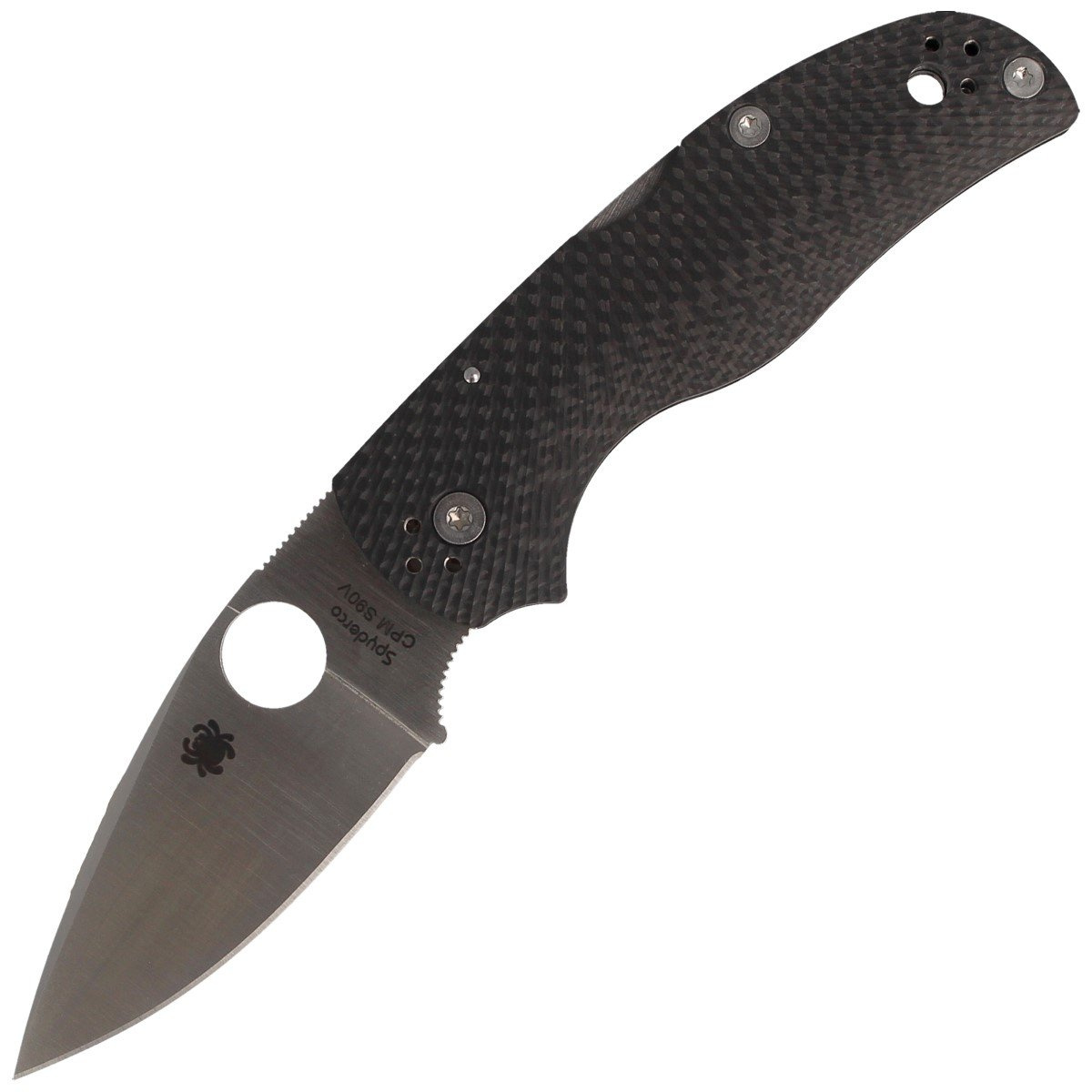 Nóż składany Spyderco Native 5 Fluted Carbon Fiber, Satin CPM S90V by Sal Glesser (C41CFFP5) 1 Nóż składany Spyderco Native 5 Fluted Carbon Fiber, Satin CPM S90V by Sal Glesser (C41CFFP5)-1