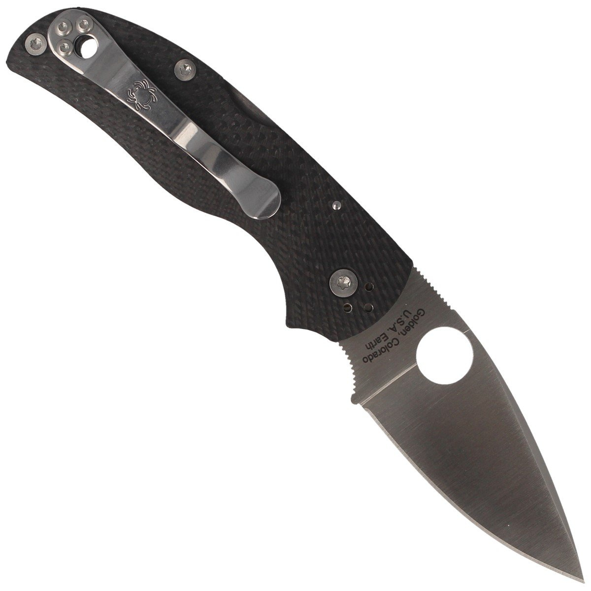 Nóż składany Spyderco Native 5 Fluted Carbon Fiber, Satin CPM S90V by Sal Glesser (C41CFFP5) 3 Nóż składany Spyderco Native 5 Fluted Carbon Fiber, Satin CPM S90V by Sal Glesser (C41CFFP5)-3