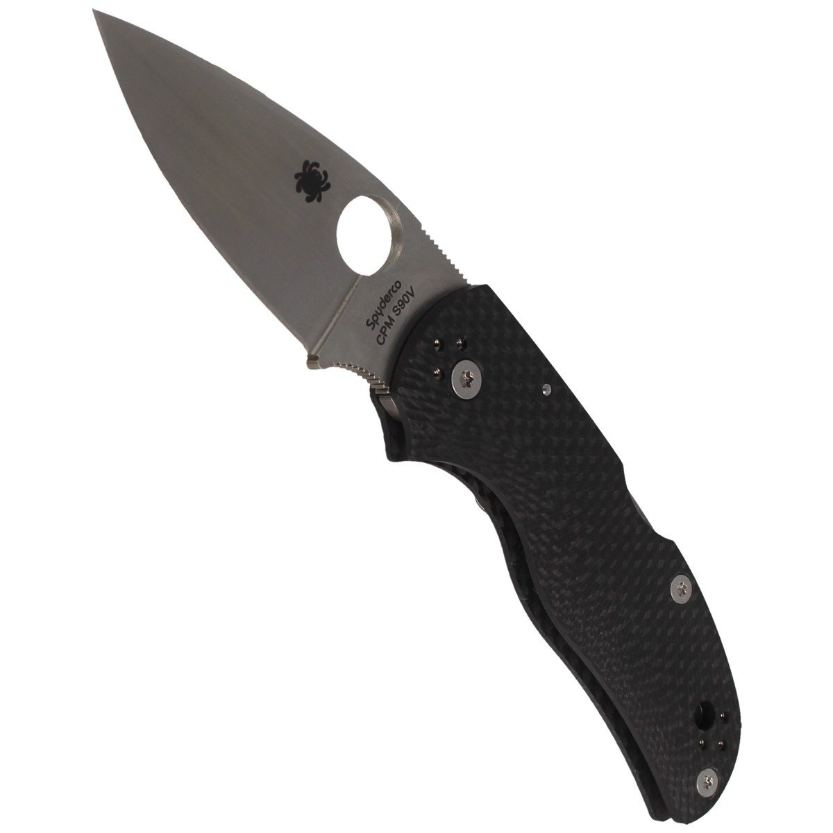 Nóż składany Spyderco Native 5 Fluted Carbon Fiber, Satin CPM S90V by Sal Glesser (C41CFFP5) 5 Nóż składany Spyderco Native 5 Fluted Carbon Fiber, Satin CPM S90V by Sal Glesser (C41CFFP5)-5